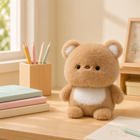 Boneka Hewan Lucu Isi Kapas PP Lembut, Teman Meja Mini, Hadiah Mainan Logo Kustom