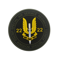 Patch en PVC SAS des forces spéciales britanniques qui ose gagner BERET Air Service Regiment patchs Badges