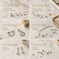 Anting Tusuk Bunga Titanium ASTM F136 Klasik Perhiasan Tubuh Pernikahan Produsen Perhiasan Tindik Hidung Telinga Kustom