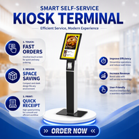 Kiosque de commande de restaurant à écran tactile, format et taille personnalisés, avec SDK, scanner et imprimante, modèle sur pied – Vente chaude directe usine