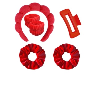 Fascia Spa fascia da polso con fermaglio per capelli per la cura della pelle per il lavaggio del viso antiscivolo per il trucco gonfio fascia da polso - Product Image 2