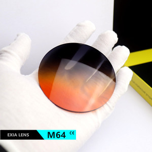 EXIA lentille M64 lunettes de soleil lentille 1.61 polyuréthane <span class=keywords><strong>MR</strong></span>-8 UV400 dégradé gris à orange couleur base courbe 3 épaisseur 3mm SHMC - Product Image 3