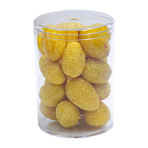 Cylinder Clear PS <b>Plastic</b> <b>Jar</b> With Lid 200ml Food Grade For Preserved Fruit Olive Candy Snack Packaging - Product Image 4