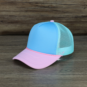 Tùy chỉnh 3D Puff Logo 5 Bảng điều chỉnh Polyester lưới Mũ Bóng Chày Thêu đồng bằng gorras trống Golf Rope 3 màu bọt Trucker <span class=keywords><strong>Hat</strong></span> <span class=keywords><strong>Cap</strong></span> - Product Image 4