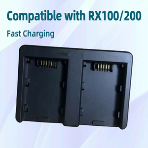 แท่นชาร์จแบตเตอรี่กล้องแบบสองช่อง NPX108 ชาร์จเร็ว ปลอดภัย สำหรับกล้องดิจิตอล <span class=keywords><strong>Sony</strong></span> RX100 RX200  แท่นชาร์จแบตเตอรี่ NPX-108 - Product Image 1