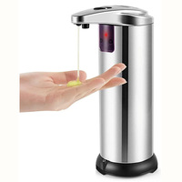Distributeur automatique de savon sans contact en acier inoxydable, capteur infrarouge électrique, rechargeable, distributeur automatique de désinfectant pour les mains liquide