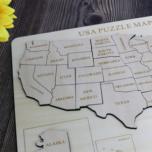 Especial <span class=keywords><strong>de</strong></span> madera educativa inclinada regalo personalizado EE. UU. <span class=keywords><strong>Mapa</strong></span> América <span class=keywords><strong>3D</strong></span> rompecabezas tablero <span class=keywords><strong>de</strong></span> juguete - Product Image 2