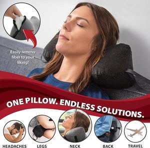 Coussin de soutien cervical en mousse à mémoire de forme personnalisé pour voiture, pour un confort de voyage, sangle réglable, noir, coussin de siège de véhicule - Product Image 3