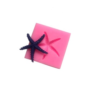 Khuôn Sô Cô La Silicon Hengya Với Hình Dạng Sao Biển Năm Góc. Khuôn Ren Đường Silicon, Công Cụ Làm Bánh Đuôi Nàng Tiên Cá 3D Fondant - Product Image 1