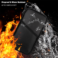 Porte-passeport personnalisé résistant à l'eau et au feu avec fente pour cartes et fermeture éclair pour le rangement des documents, fourni par l'usine