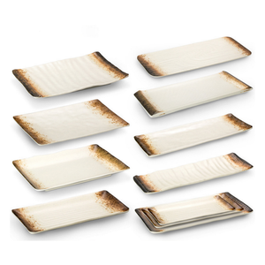 Grande assiette rectangulaire en mélamine de 8/10/12 pouces, style nordique, assiette à barbecue japonaise, assiette à sushi - Product Image 1