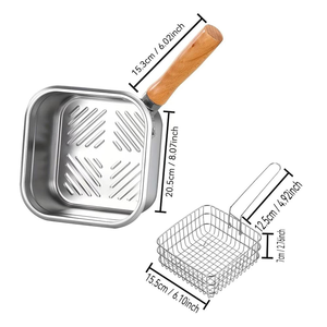 Hot Selling Portable Outdoor Cookware Set With Square Frying Pan and <b>Steamer</b> for Multifunctional Cooking Needs - Product Image 2