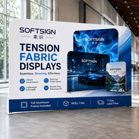 Stand de toile tendue personnalisé directement de l'usine pour salon professionnel, impression par sublimation OEM en gros pour les marchés des États-Unis, du Royaume-Uni et d'Europe