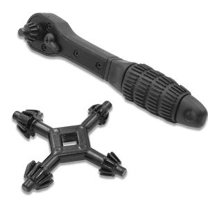Clé à cliquet en acier noir de 12,5 mm sans effort, mandrin de perceuse sans clé 4 en 1, multifonctionnel pour le serrage - Product Image 1