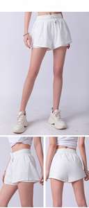 Quick Dry Gym Fitness Sports Active Wear Entrenamiento Yoga Pantalones cortos para correr 2 bolsillos Pantalones cortos para mujer - Product Image 2