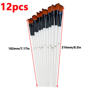 Pincel plano vegano fino para tinte de cejas, marca privada, pincel delineador de ojos con logotipo personalizado - Product Image 2