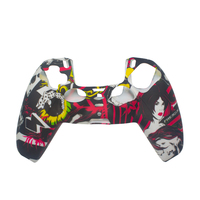 Bunter Hydro-Dipping-Schutz Graffiti-Stil Rutschfester Gamepad Silikonüberzug für PS5-Controller Gummi-Hülle