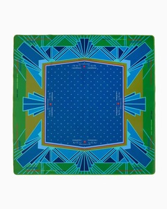 Tapis de Mahjong Pliable Portable au Design Tropical Moderne, Motif Singe et Palmier Mignon, Antidérapant, Règles de Charleston pour le Divertissement - Product Image 4