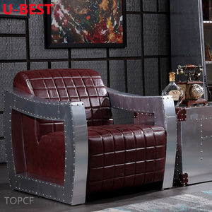 U-BEST Canapé de salon industriel rétro aviateur rembourré, canapé de café, canapé d'angle, meuble de salon, meuble de maison, meuble de salon - Product Image 3