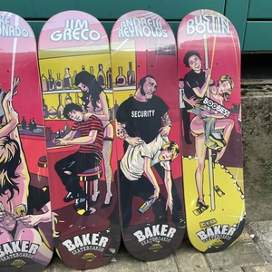 Tablas <span class=keywords><strong>de</strong></span> Skateboard BAKER, 100% Madera <span class=keywords><strong>de</strong></span> Arce Canadiense, 7 Capas, Prensado en Frío, Doble Rocker, Tamaños 7.75, 8.0, 8.25, 8.5 Pulgadas - Product Image 4