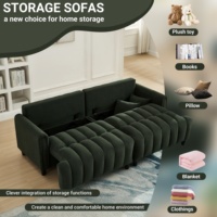 Canapé-lit gonflable gris moderne en polyester avec dossier capitonné à canaux verticaux, convertible pour salon et appartement