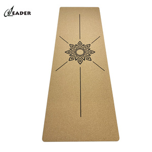 Tapete de Yoga de Corcho de Alta Calidad Ecológico con Base de Goma o TPE, Grabado y Estampado Láser, Producto DZCYM0005 - Product Image 4