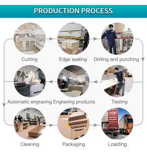 Muebles de Oficina Comerciales, Cubículo para 4 Personas, Moderno, para <span class=keywords><strong>Personal</strong></span>, 6 Plazas, Modular, Extensible, Convertible, Escritorio de Madera, Estación de Trabajo - Product Image 6