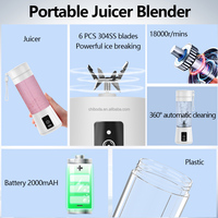 Vente en gros Mini mélangeur de fruits portable 380ML rechargeable par USB Tasse de voyage pour shakes et smoothies pour l'extérieur