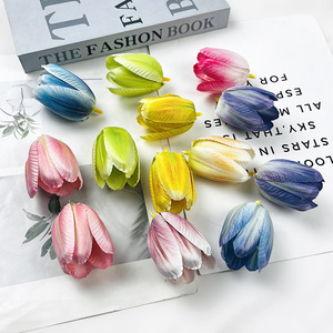 Têtes de fleurs artificielles en soie, tulipes, 10 cm, pour accessoires de cheveux DIY, décoration intérieure, accessoires de mariage, fleurs pour la photographie - Product Image 1