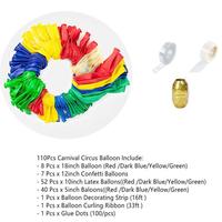 Kit de guirlande d'arc de ballons multicolores pour le carnaval Cirque Halloween Graduation Ballons de confettis colorés pour mariages anniversaires