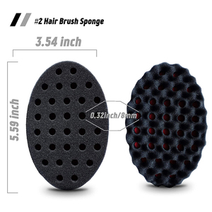 Chất lượng cao double side sóng afro <span class=keywords><strong>Curl</strong></span> miếng bọt biển phong cách khác nhau tóc Twist miếng bọt biển cho người đàn ông da đen - Product Image 4