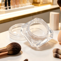 Boîte à crème en plastique PS transparente, flacon cosmétique portable de voyage, récipient vide pour crème pour le visage et pommade pour les soins de la peau