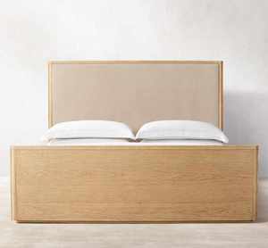 Muebles de lujo modernos para el hogar, cama de hotel, cama de madera estilo americano, camas de plataforma de roble ruso recuperado para dormitorio - Product Image 4