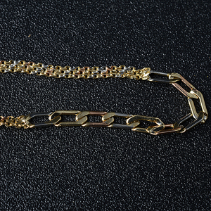 Bijoux de mode Dubaï Haute qualité Plaqué or 14 carats Chaîne à maillons Maxi Collier statement tendance Unisexe - Product Image 5