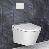 Toilette intelligente sospesa a parete in ceramica monopezzo a pulsante di marca TEJJER