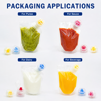 Bouchon à clapet de qualité alimentaire avec valve en silicone, bec verseur en plastique anti-fuite pour emballage de sauces, purées et boissons - Vente en gros