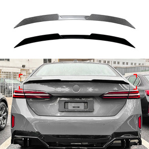 Bmw 5 Series G60 Rear Wing Piano Black Carbon Fiber Texture Ducktail Spoiler For 2024+ 525i 530i Trunk Lip - Product Image 1