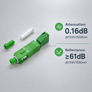 Adaptador/Convertidor de Fibra Óptica Híbrido de Grado Telecomunicaciones, Monomodo 9/125μm, SC/APC Macho a LC/APC Hembra, para Redes CATV y FTTH - Product Image 2