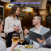 Nouvelle offre échantillon Restaurant Menu titulaire de la carte 2024 personnalisé PU cuir Menu titulaire hôtel Table Menu titulaire