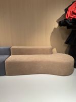 Canapé-lit contemporain ergonomique deux places, extensible, réglable, rembourré en tissu et éponge, pour villa, maison, appartement