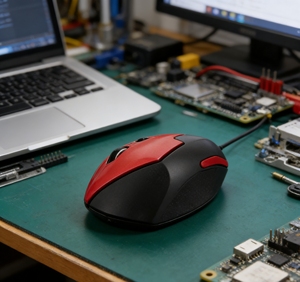 Souris optique USB filaire 1200 DPI, 3 boutons, conception ergonomique, noir/<span class=keywords><strong>gris</strong></span> <span class=keywords><strong>argent</strong></span>é, pour ordinateur portable de bureau - Product Image 4