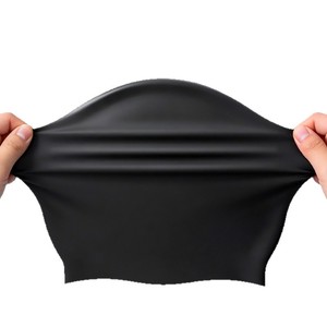 Bonnet de bain en silicone, haute élasticité, imperméable, confortable, unisexe, pour cheveux longs, natation, sports nautiques - Product Image 2