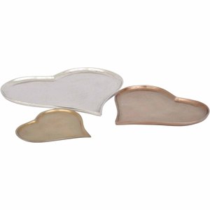 Plateau de service en aluminium nouveau design pour la décoration intérieure Plateau de service en aluminium brut moulé de forme ovale - Product Image 5