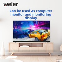 Téléviseur LED intelligent 32 pouces 4K HD avec interface, boîtier noir, réseau sans fil