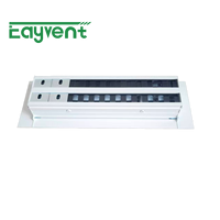Diffuseur linéaire en aluminium à 2 fentes, grille d'aération réglable avec lames de déflection pour système de ventilation CVC, couleur blanche