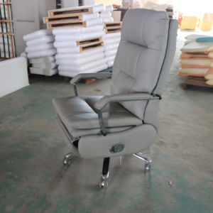 Chaise de bureau à dossier haut avec repose-pieds chaises <span class=keywords><strong>fauteuil</strong></span> ordinateur pivotant luxe patron exécutif chaises de bureau en cuir - Product Image 1