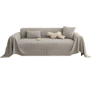 <b>Sofa</b> <b>Cover</b> Three-Tailed Gray Elastic <b>Stretch</b> 145-185cm All Season Non Slip <b>Sofa</b> Cushion <b>Cover</b> Solid Color Polyester Fiber - Product Image 5