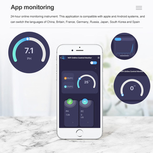 Đồng Hồ Đo Nhiệt Độ PH EC Wifi Kỹ Thuật Số Máy Kiểm Tra Chất Lượng Nước Màn Hình Thông Minh Đa Năng <span class=keywords><strong>3</strong></span> Trong <span class=keywords><strong>1</strong></span> Điều Khiển Bằng Ứng Dụng Cho Bể Cá - Product Image 4