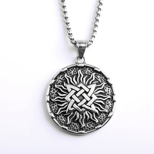 Collar con Colgante de Cadena de Eslabones de Acero Inoxidable Antiguo, Estilo Vikingo y Eslavo, Joyería Unisex Vintage - Product Image 6