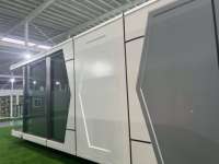 Maison capsule préfabriquée en acier mobile pour hôtel, usage touristique, intérieur personnalisé, resort en plein air